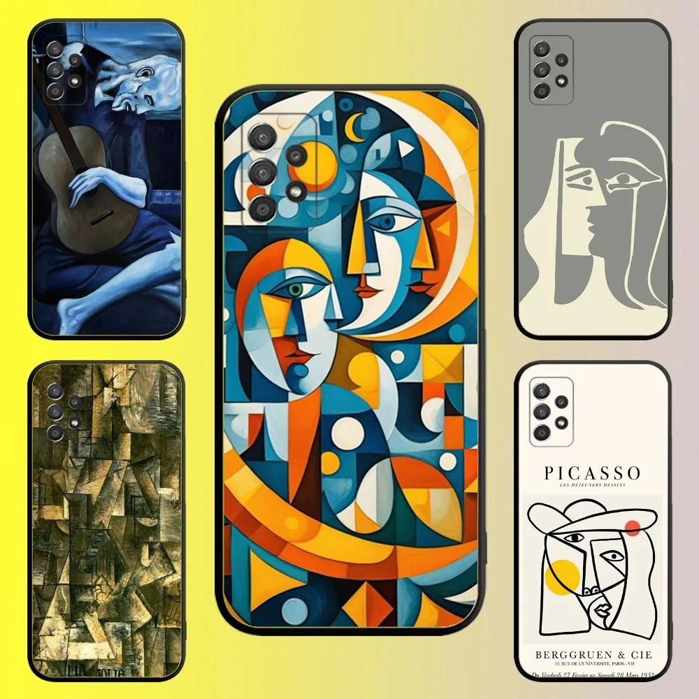 

Art Painting P-Pablo P-Picasso Phone Case For Samsung Galaxy A13,A21s,A22,A31,A32,A52,A53,A71,A80,A91 Soft Black Shell