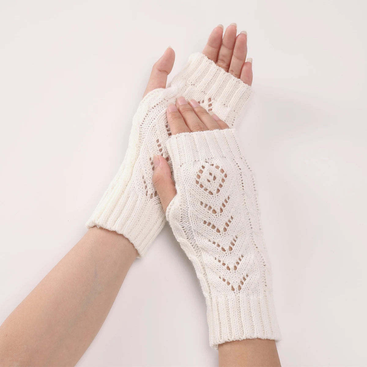 Winter Halb finger Handschuh für Frauen Mädchen weich warm gestrickt finger los Hand Handgelenk wärmer Home Office Herbst handschuhe