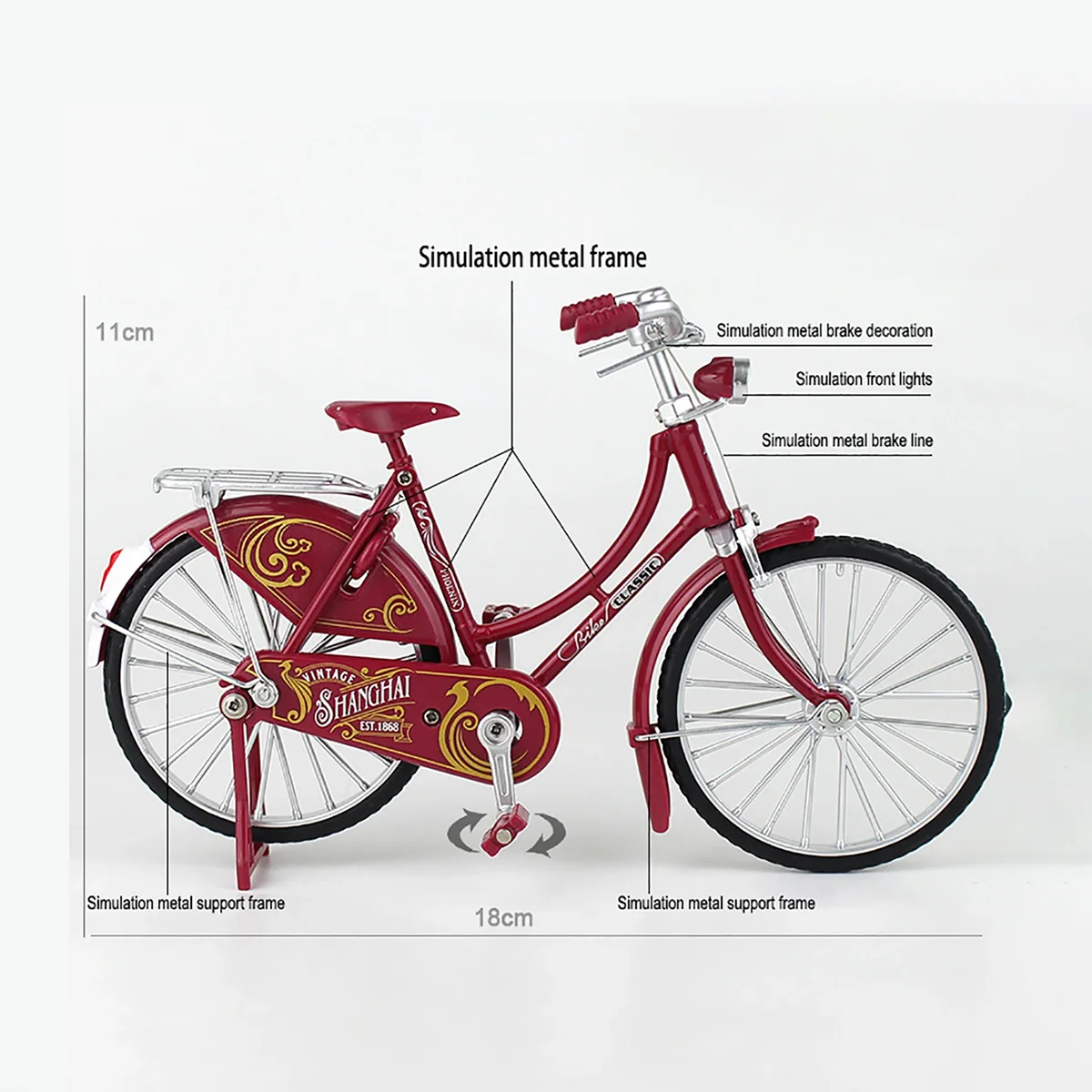 Mini modèle de vélo de montagne en alliage moulé sous pression pour adultes, simulation de doigt, décoration de vélo en métal, cadeaux de collection, jouets pour garçons, nouveau, 1:10