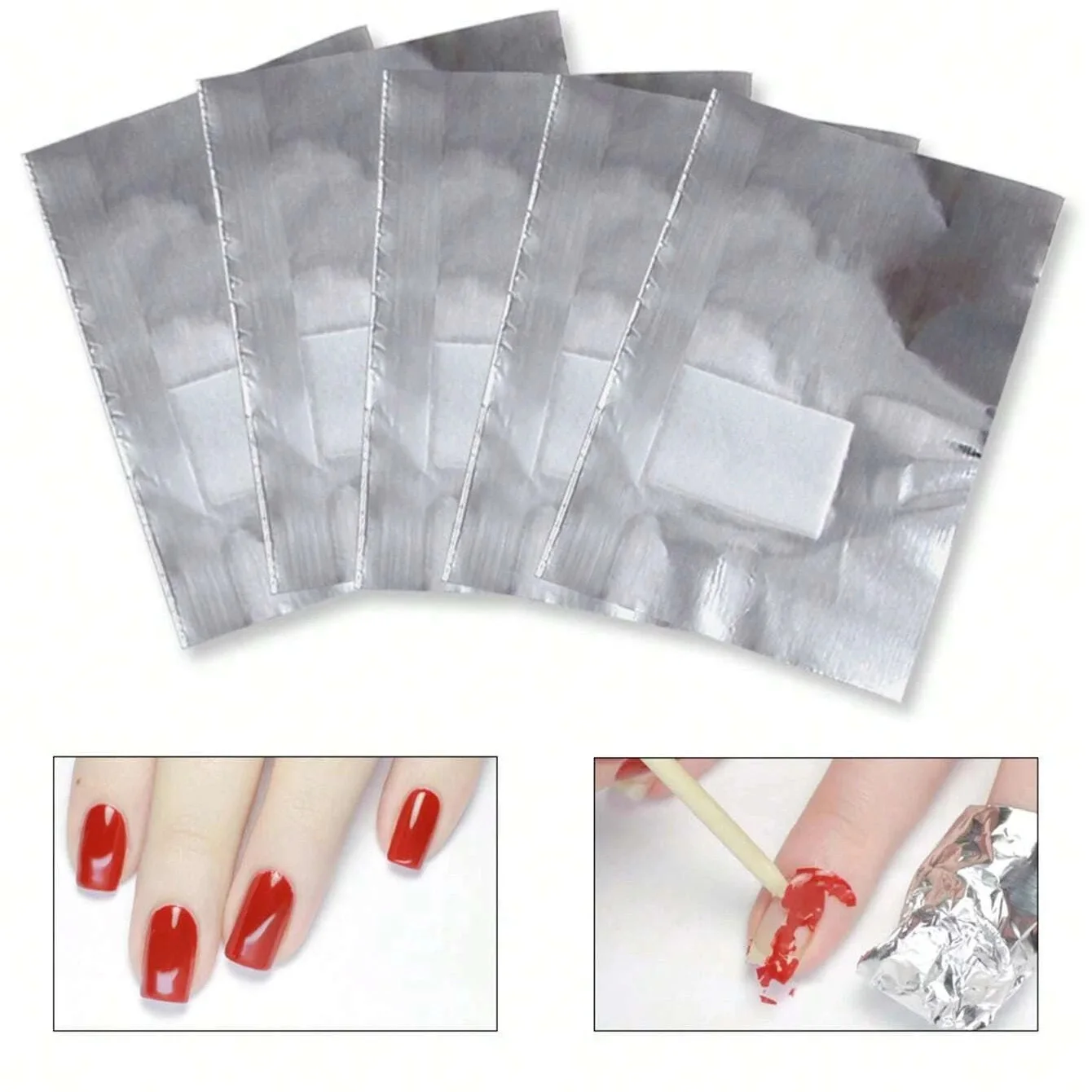 100 pièces dissolvant de vernis à ongles Gel feuille d'infraction enveloppes acétone Nail Art accessoires Soak Off enlèvement nettoyant salon manucure outils