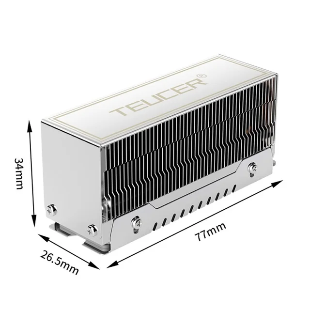 TEUCER M2-10 Dual Heat Pipe Heatsink M.2 2280 NVMe SSD Cooler with Thermal Pad Computer Accessories 6 TEUCER M2-10 Dual Heat Pipe Heatsink M.2 2280 NVMe SSD Cooler with Thermal Pad Computer Accessories 6