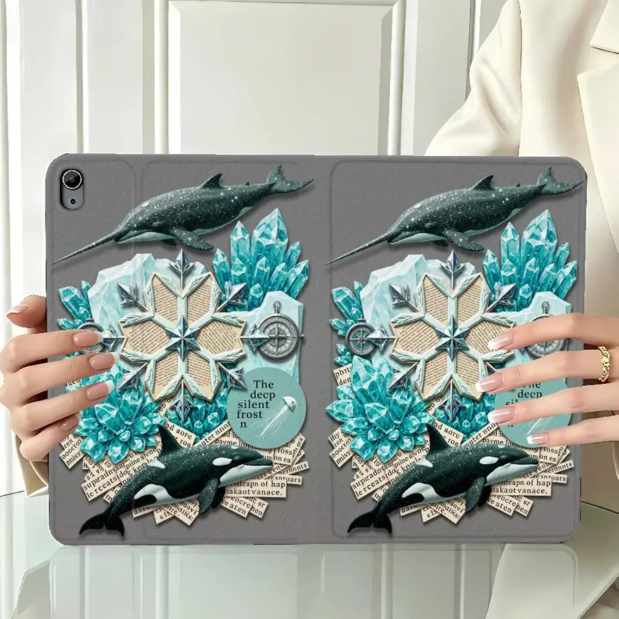 Case for Xiaomi Redmi Pad SE K Pad 8.8 9.7 12.4 Inch Pad 6s Pro 7 Ultra Pad 5 6 7 8 Pro with Pencil Slot Antique Sea Mixed Art