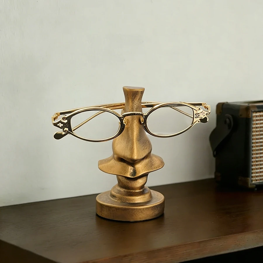 Big Nose Eyeglass Display Stand, Vintage Creative Desktop Glasses Storage Holder, Luxury Cute Cartoon Home Table Decor Gift