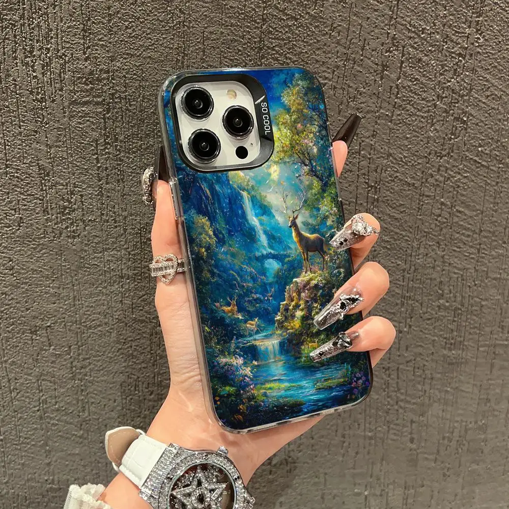 

Deer in the forest Phone Case case for iPhone17 16 15 14 13 12 11 Pro/ Max/Plus shock-proof rear cover anti-fingerprint