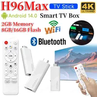 H96Max TV Stick H313 Quad Core Network Set Top Box 4K TV Set Top Box Bluetooth 5.0 Android 14.0 System 1080p@60fps Smart TV-Box