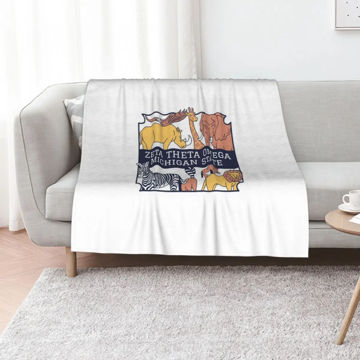 

ZTO Zoo Animals Throw Blanket for sofa Soft Plush Plaid Summer Beddings Tourist Blankets