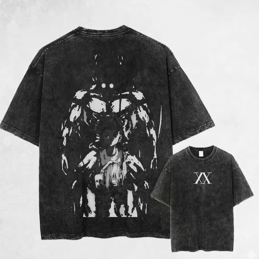 Hunter x Hunter Killua Zoldyck Anime Washed T-Shirt Vintage Spring Summer Men's Women Cotton Casual Graphic Tee Unisex Top 2026