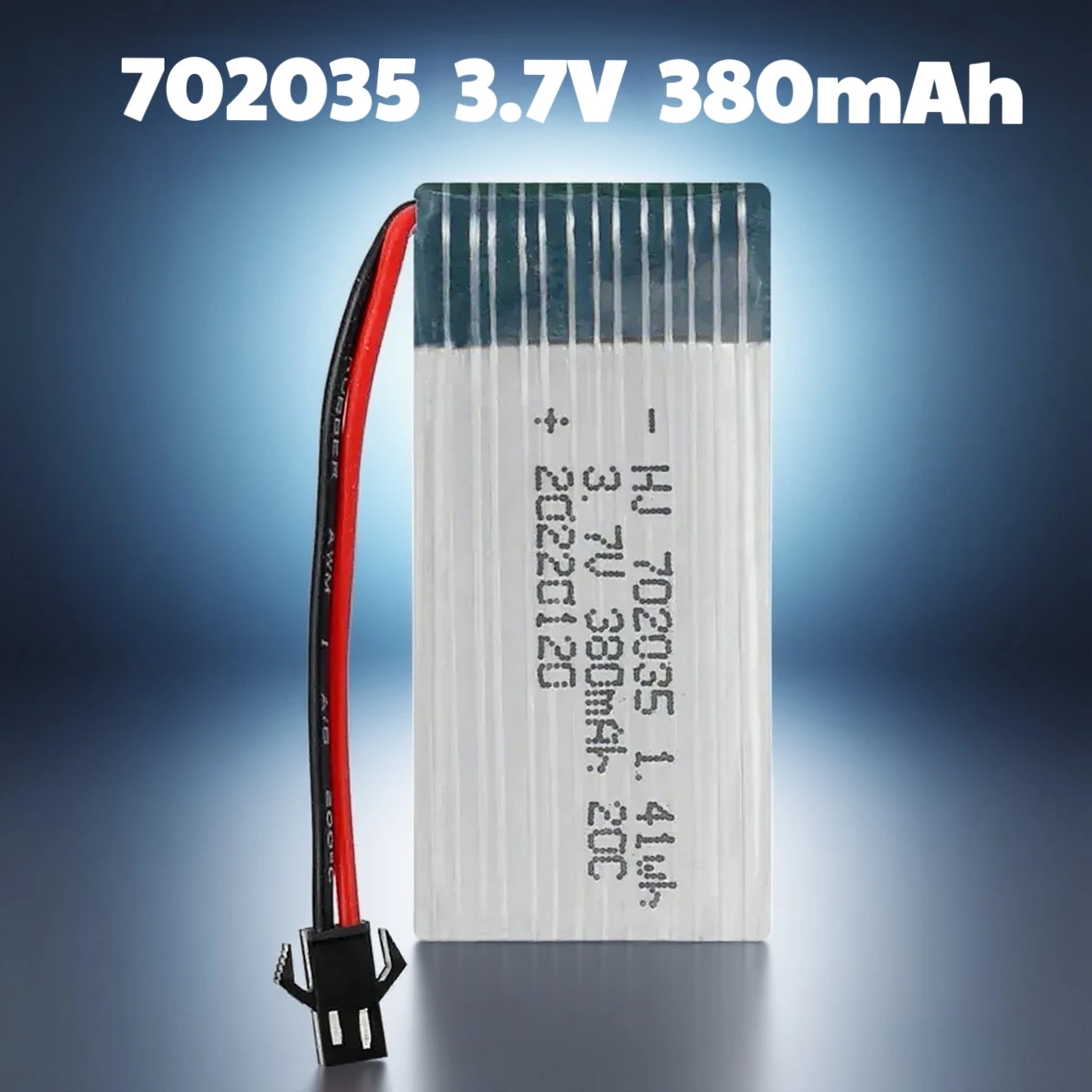 702035 Battery 3.7V 380mAh Lipo Battery USB Charger with PH2.0 XH2.54 SM JST Plug For Drone SYMA X5A-1 X15 X15C X15W Aircraft