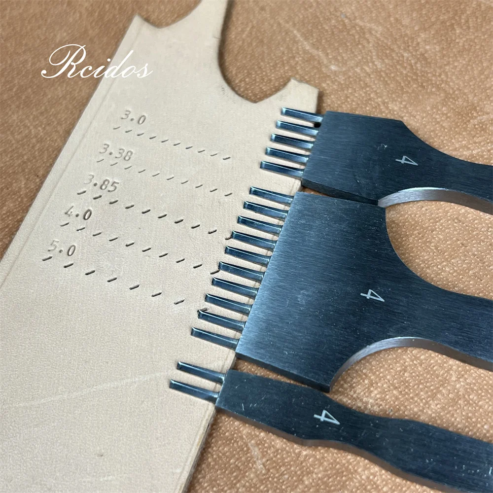 RCIDOS Hand Sewing Hex Hole Puncher,Manual French Style Stitching hole Punching tools,Prickling Iron Distance:3/3.38/3.85/4/5mm