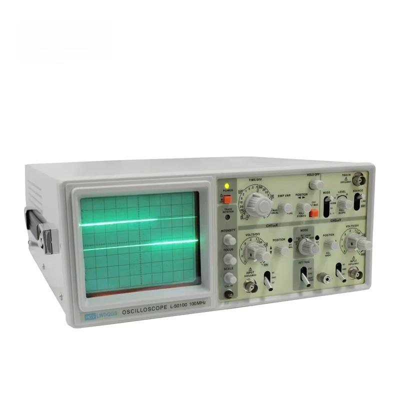 100MHz Dual Channel Analog Oscilloscope with Large Screen for Electronic Testing