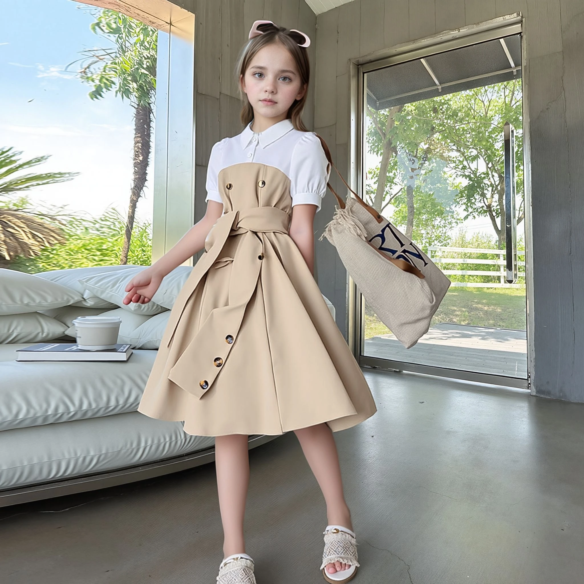 New Khaki Girl Dres… - image