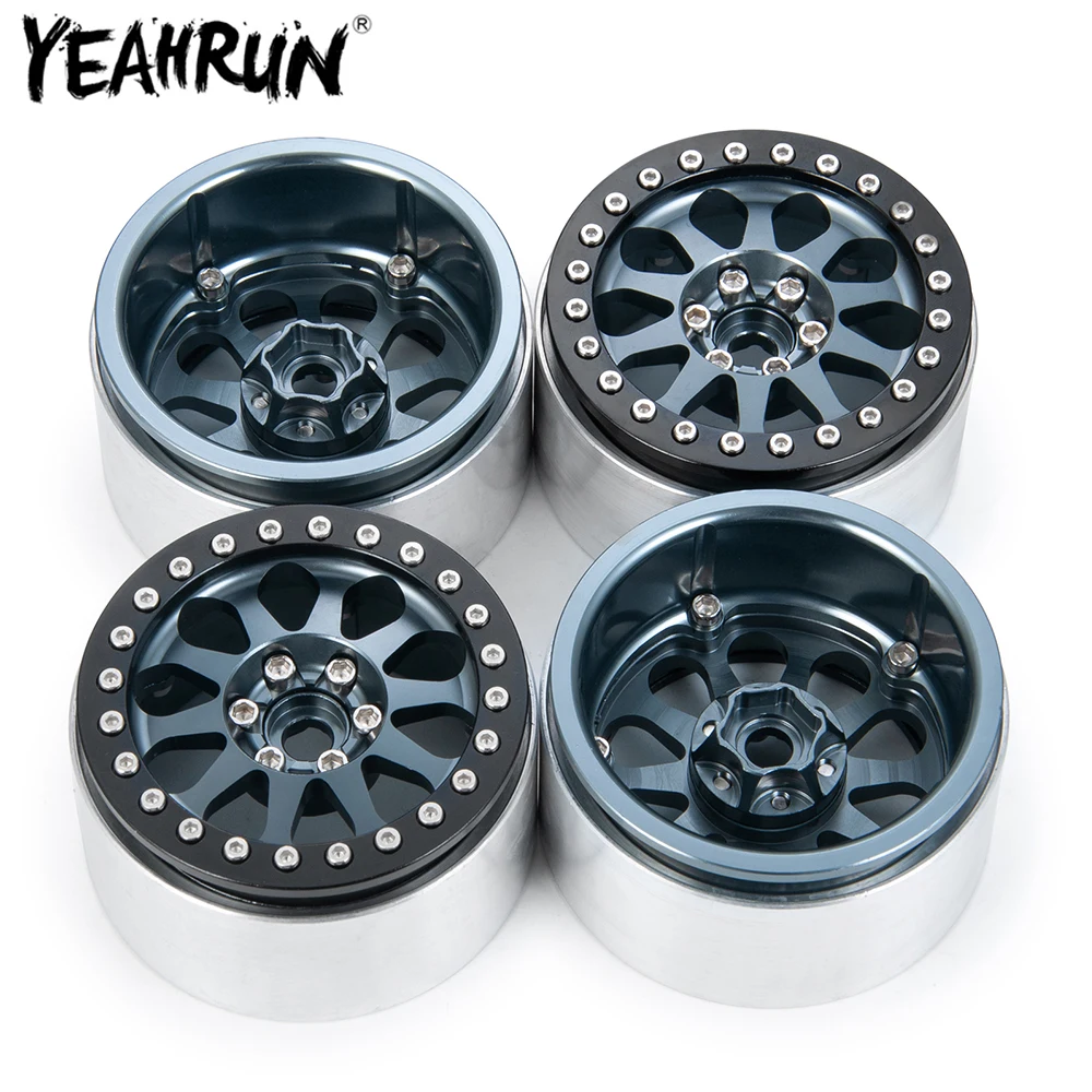 

YEAHRUN 35mm Metal 2.2inch Beadlock Wheel Hub Rims For 1/10 Axial SCX10 90027 90046 Wraith 90048 TRX4 TRX6 D90 RC Crawler Car