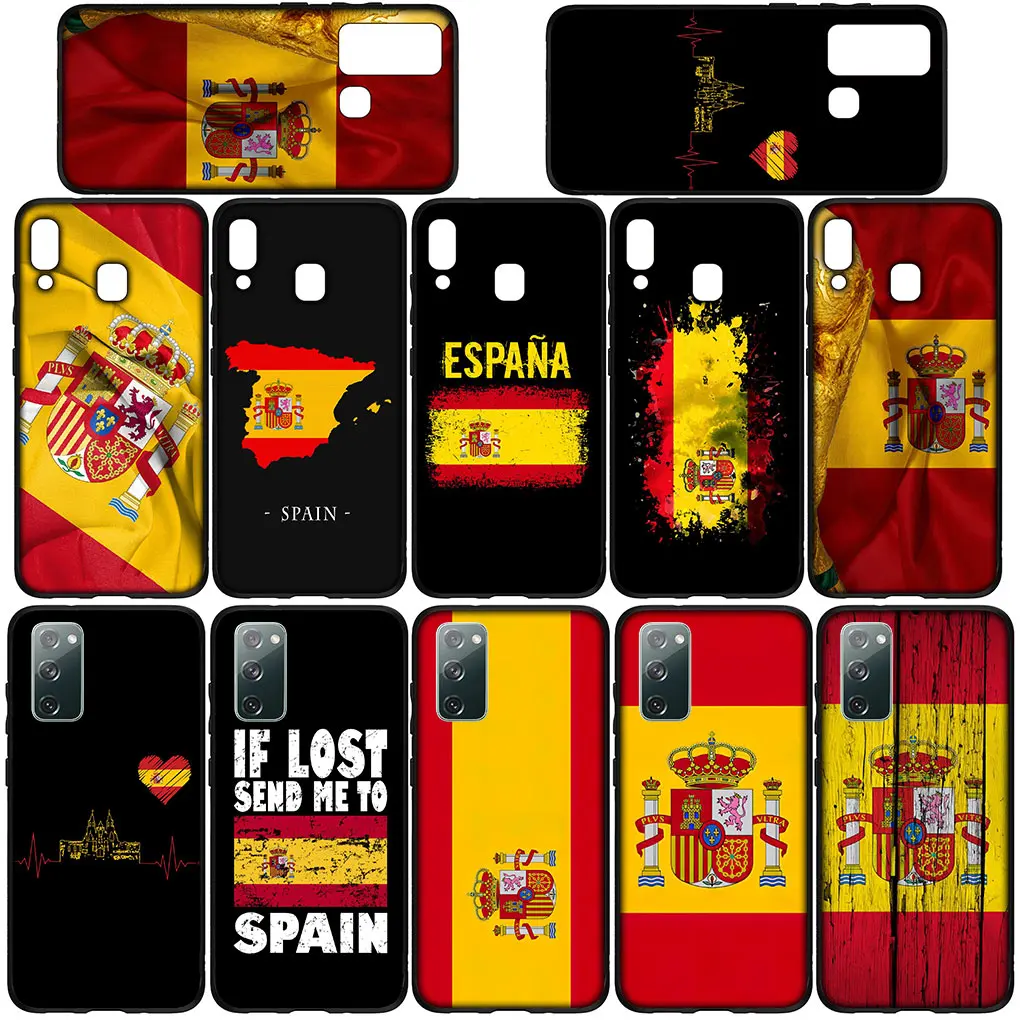 Yellow Red Spain Flag Soft Cover Phone Casing for Samsung Galaxy S21 S20 Fe S23 S22 Ultra S8 Plus A12 A13 A21S A71 M21 Case