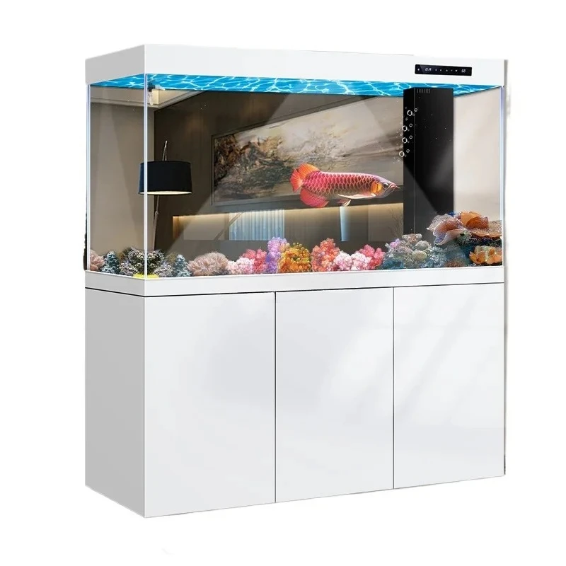 

Fish tank household living room floor medium and large ultra-white ecological screen bottom filter aquarium