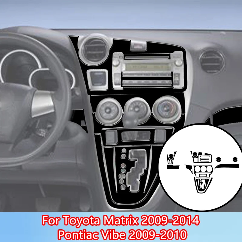 

Centre Console 23-piece Set Brand New ABS Gloss Black Stickers For Toyota Matrix 2009 2010 2011 2012-2014 Pontiac Vibe 2009 2010