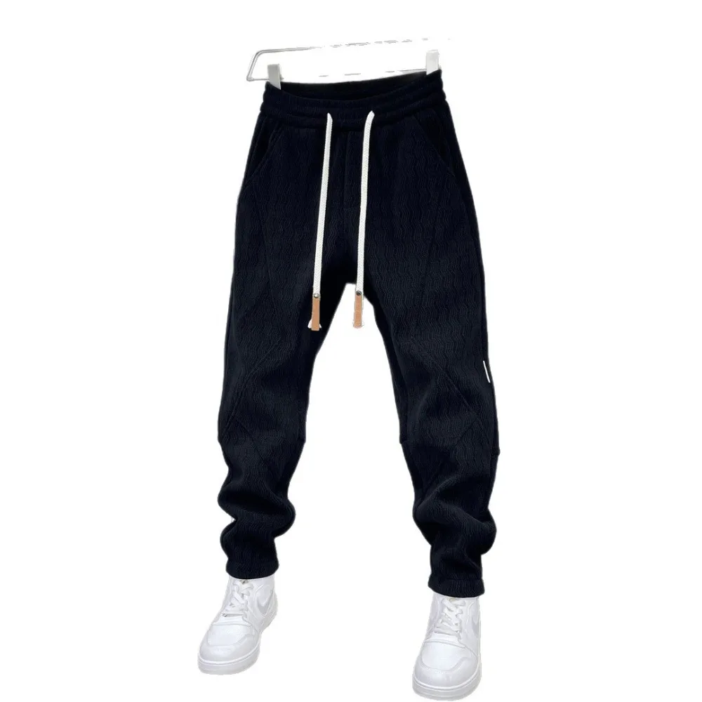 

Зимние толстые повседневные брюки, теплые и утолщенные эластичные спортивные модные трендовые универсальные мужские леггинсы, удобные спортивные леггинсы для здоровья