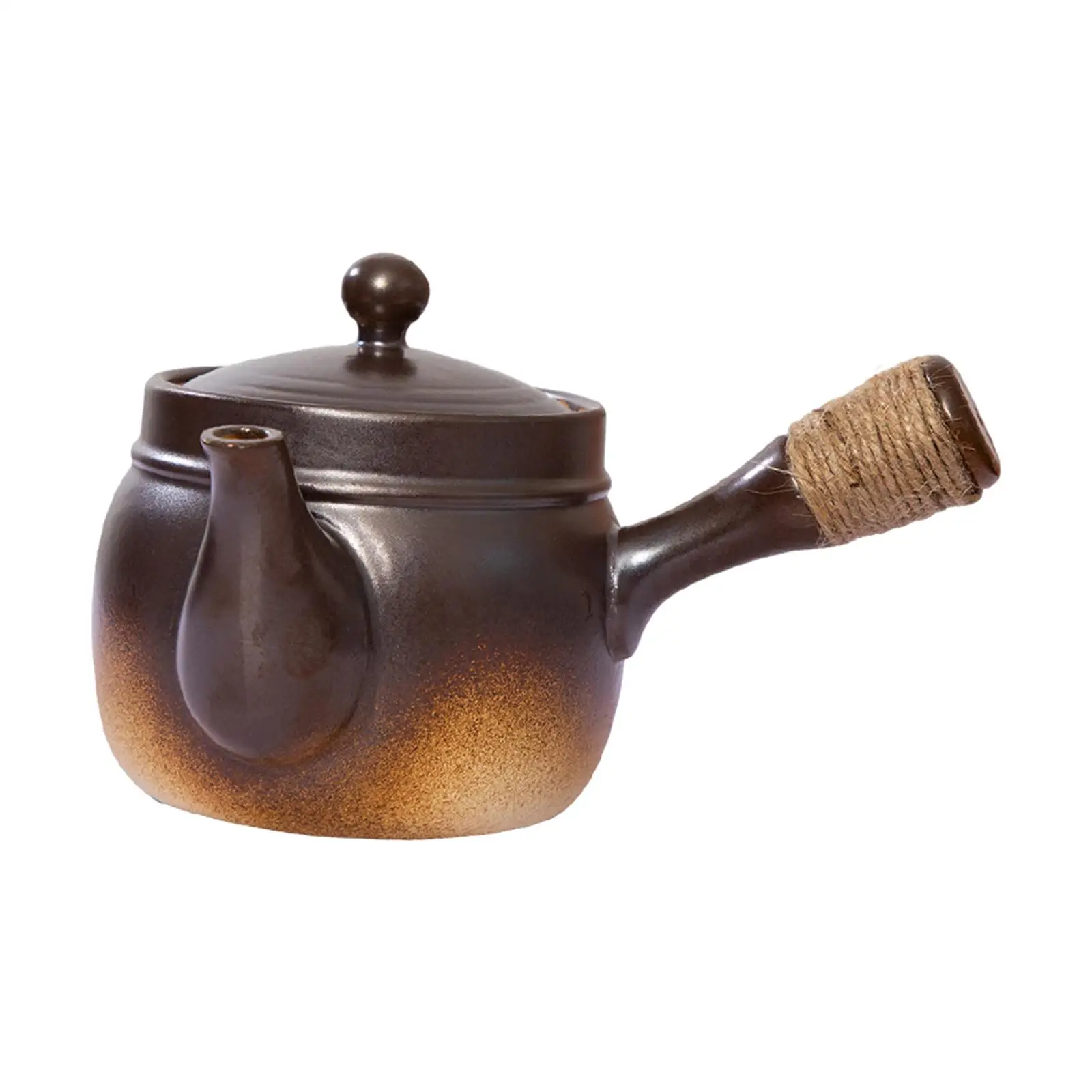 Ceramic Teapot Portable Blooming and Loose Tea Leaf Kettle for Boiling Hot Water for Kitchen Outdoor Hiking Tea House Camping