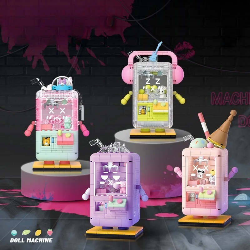 Building Block Doll Machine Series Assembly Model Sets Children Educational Toys for Home Decoration Boy and Girl Festival Gifts