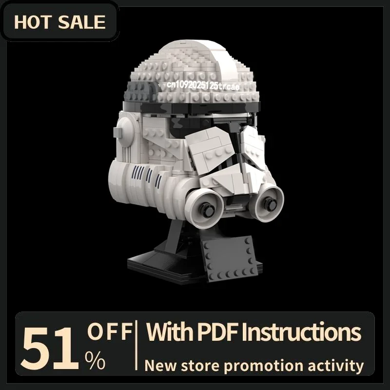 

New 877Pcs Famous Star Battle Movie Moc Character Helmet Phase Diy Creative Ideas toys Birthday Gifts Christmas Custom Puzzles
