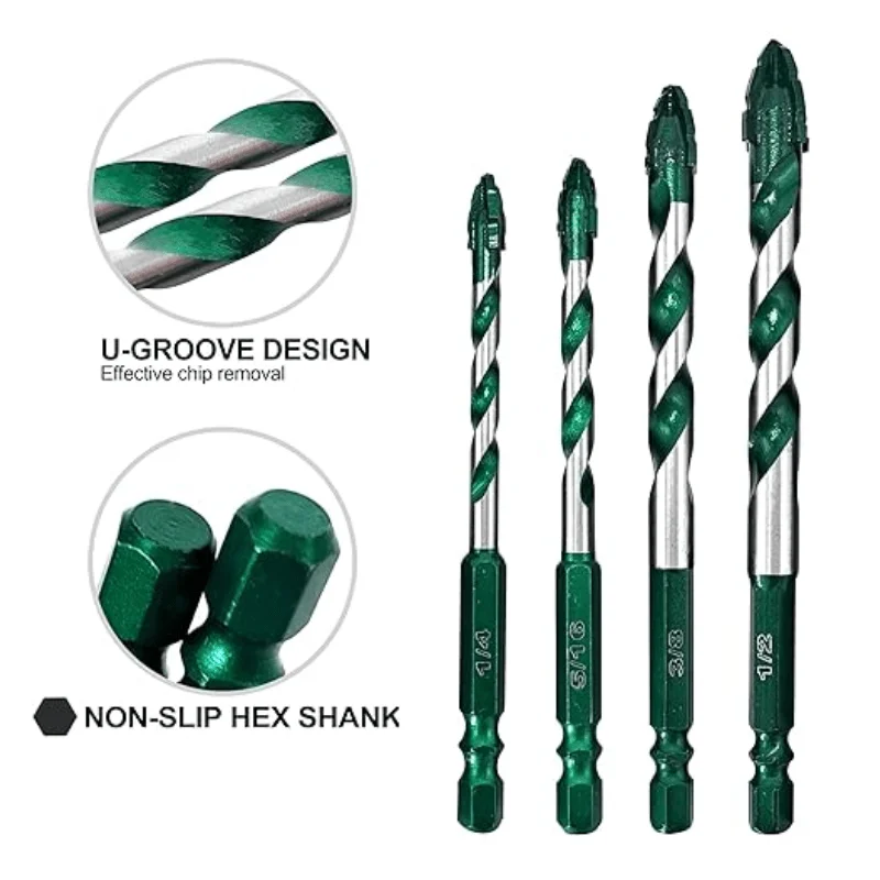 7/5/4/2/1PCS Serrated Eccentric Masonry Drill Bit For Materials Such As Concrete Glass Brick Cement Tile Wood Drilling Tools