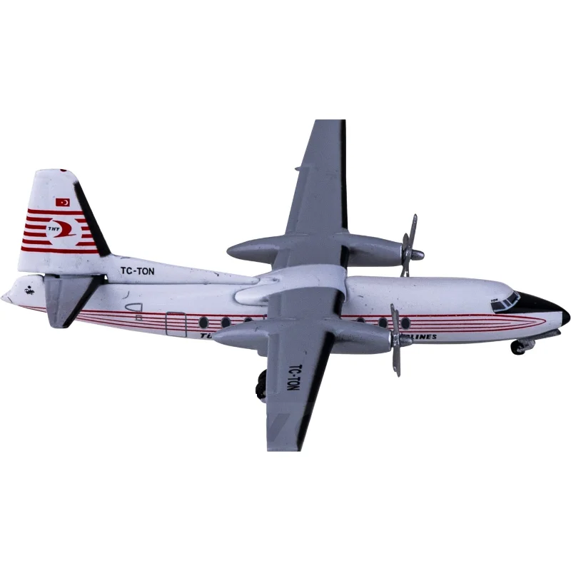 1/400 Scale AC411037 Turkish Airlines F-27 TC-TON Aeroplane Diecasts Aviation Metal Miniatures Airplane Model Toys For Boys Gift