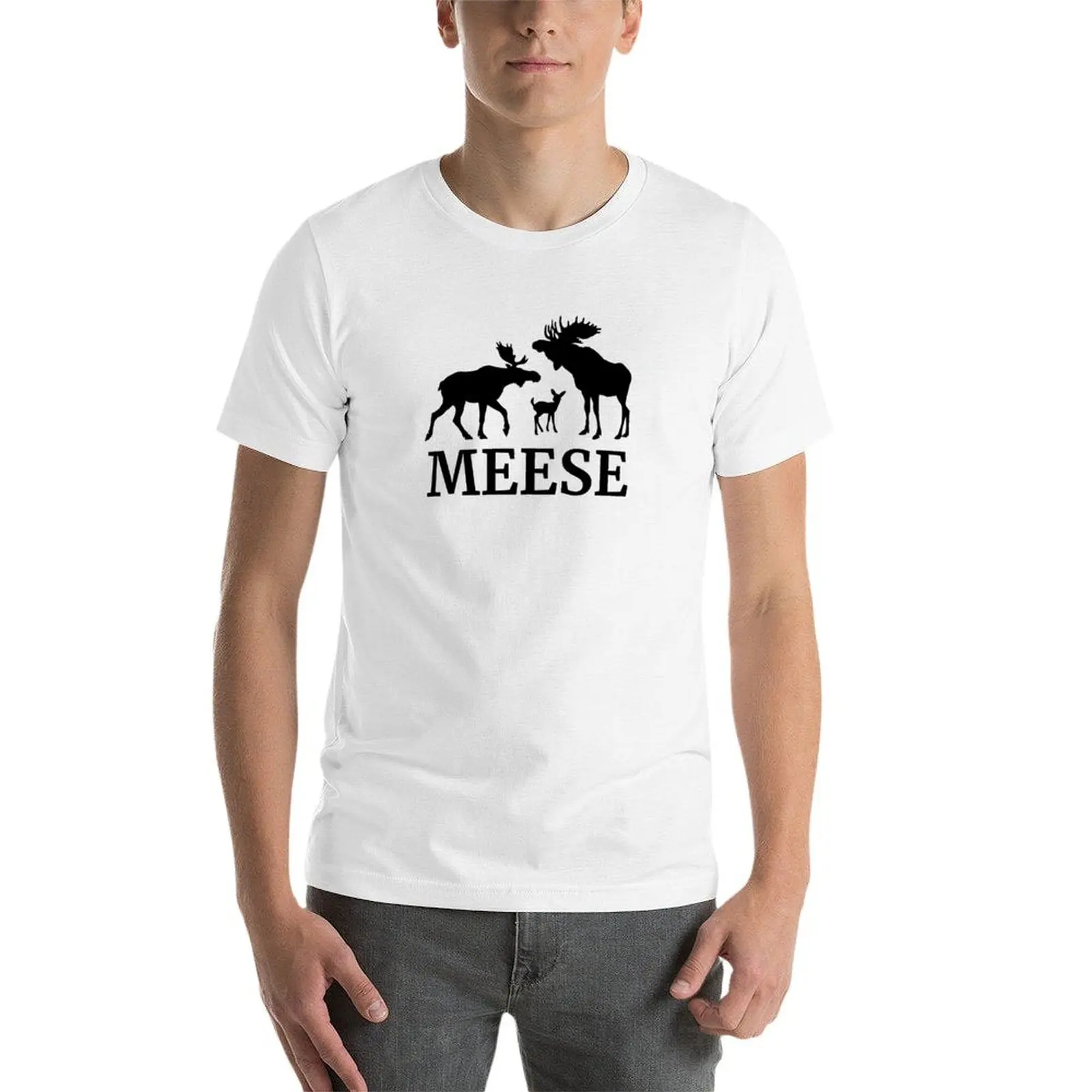 Meese Plural موس تي شيرت قطن تي شيرت حزمة مضحك تي شيرت رجل تي شيرت