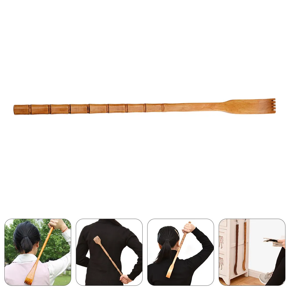 Wooden Back Scratcher Long Handle Premium Smooth Finish Effective Itch Relief for Seniors Pregnant Women Disabled Users Back
