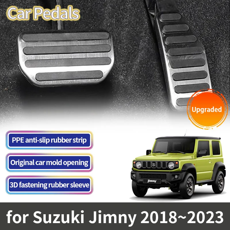 

For Suzuki Jimny Sierra JB74W JB64W 2018 2019 2020 2021 2022 2023 Car Accessorie Stainless Steel Car Pedals Gas Brake Pedal Pads