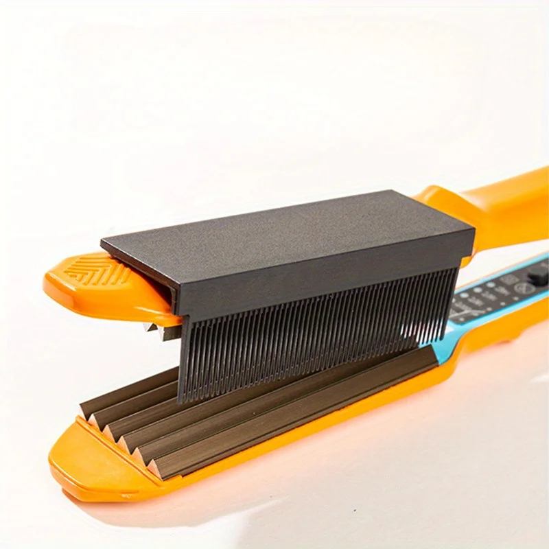 1PC High-temperature Resistant Carbon Fiber Hair Straightening and Styling Comb with Self-adhesive Plates and Accessories