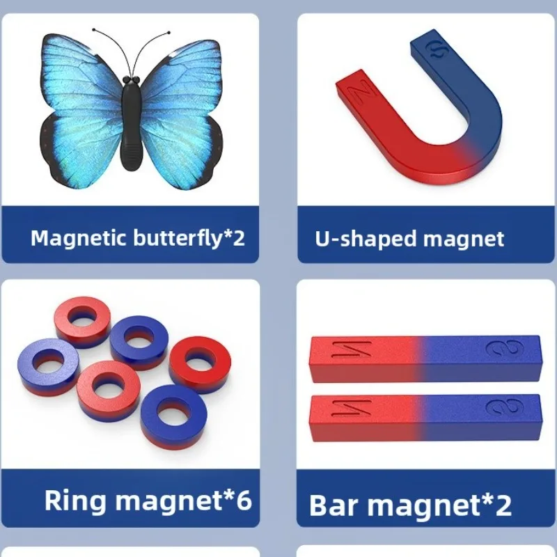 مجموعة مغناطيس تجربة علوم الفيزياء لأطفال المدارس الابتدائية مجموعة واحدة من مجموعة مغناطيس العلوم للأطفال تعلم الفيزياء والرياضيات