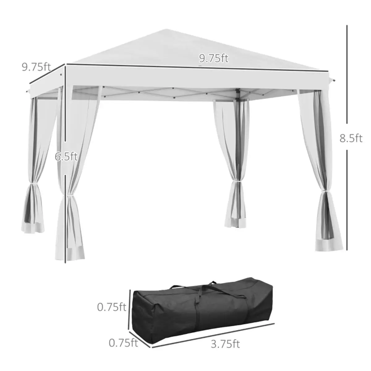 Portable Pop-Up Canopy Tent for Outdoor Events, Parties & Gatherings - Easy Setup and Durable Design