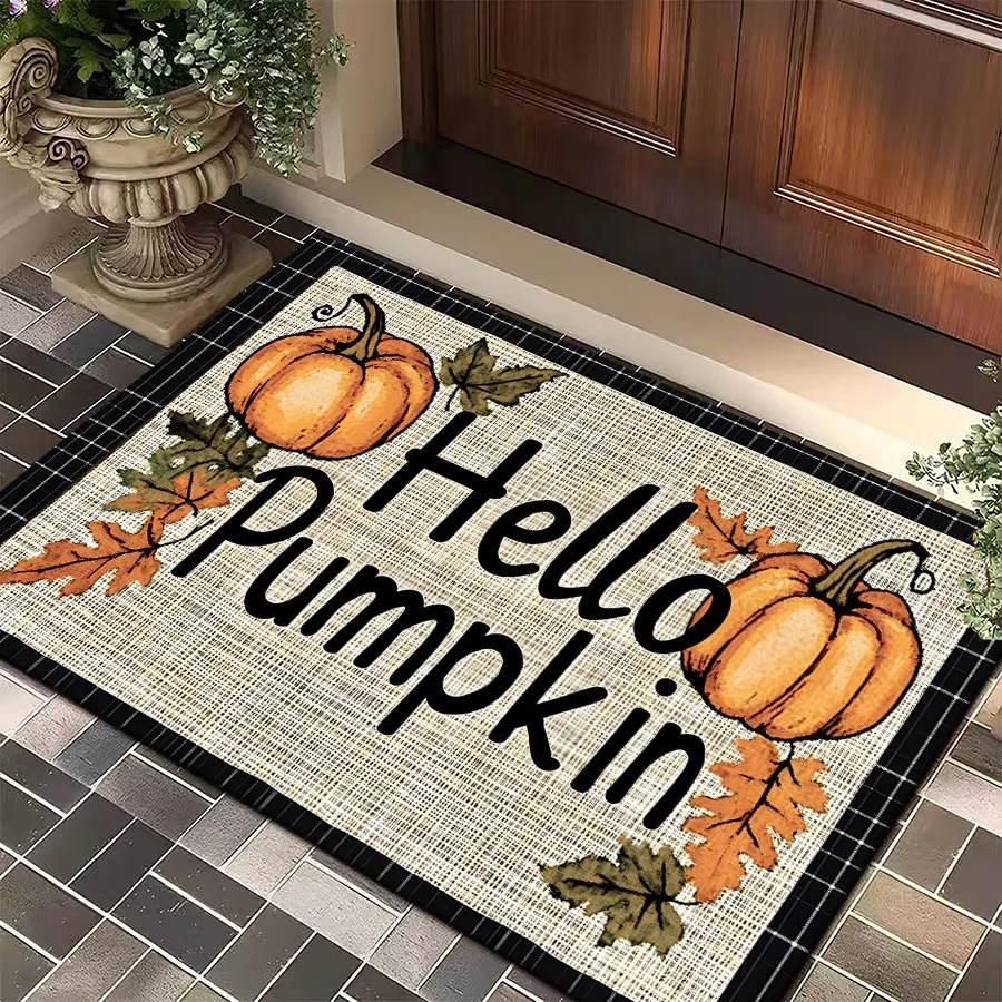 Vintage Red Christmas Truck print door mat cottage doorway front entry patio walkway Entry Door Rug Daily use Christmas Gift