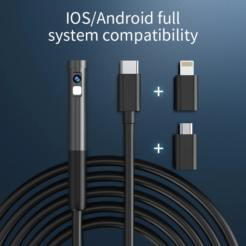 Imagem -02 - Lente Dupla Vista Lateral & Fonte Vista para Android Iso Endoscópio Cmos Borescope Otoscópio Câmera Handheld Microscópio Digital 2mp 1080p