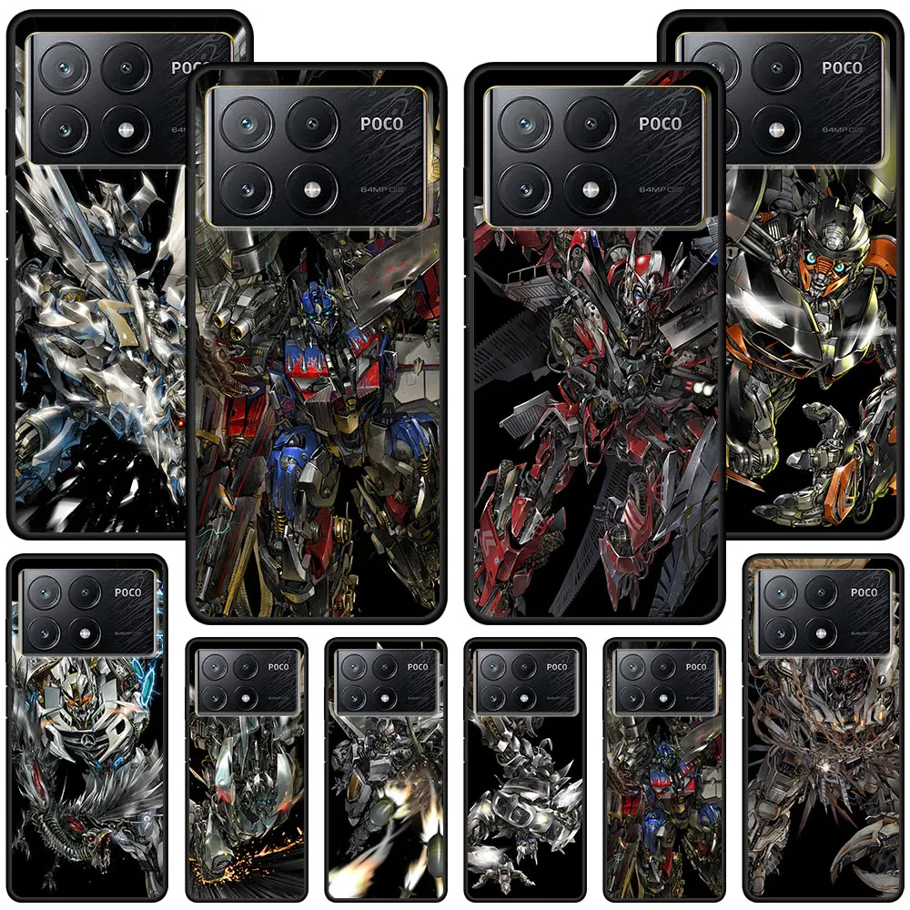 Optimus Prime Cybertron Sentinel Prime Case for Xiaomi Poco M3 X3 NFC X5 M5s M4 Pro 5G F3 Black Silicone Soft Phone Cover Coque