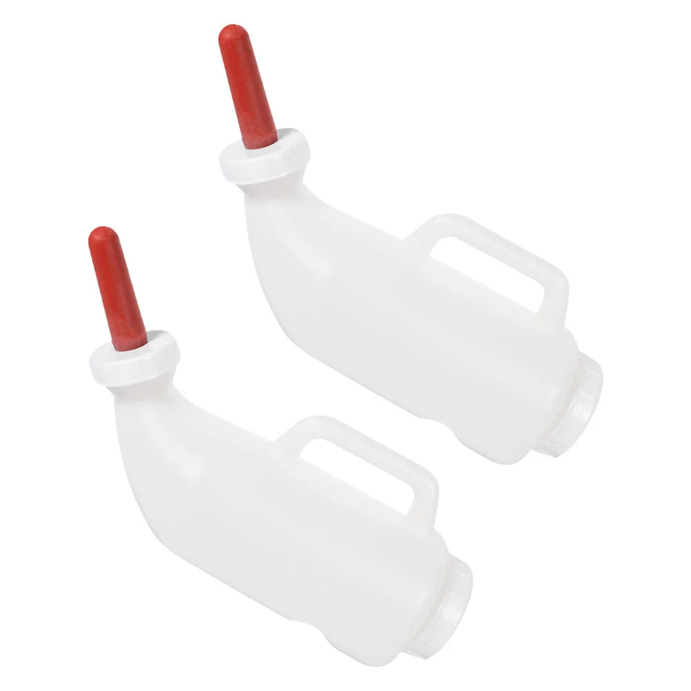 

2Pcs Livestock Feeding Bottles Silicone Nipple Handle Calf Goat Lamb Nursing Milk Feeder Farming Goat Bottle Calf Bottle