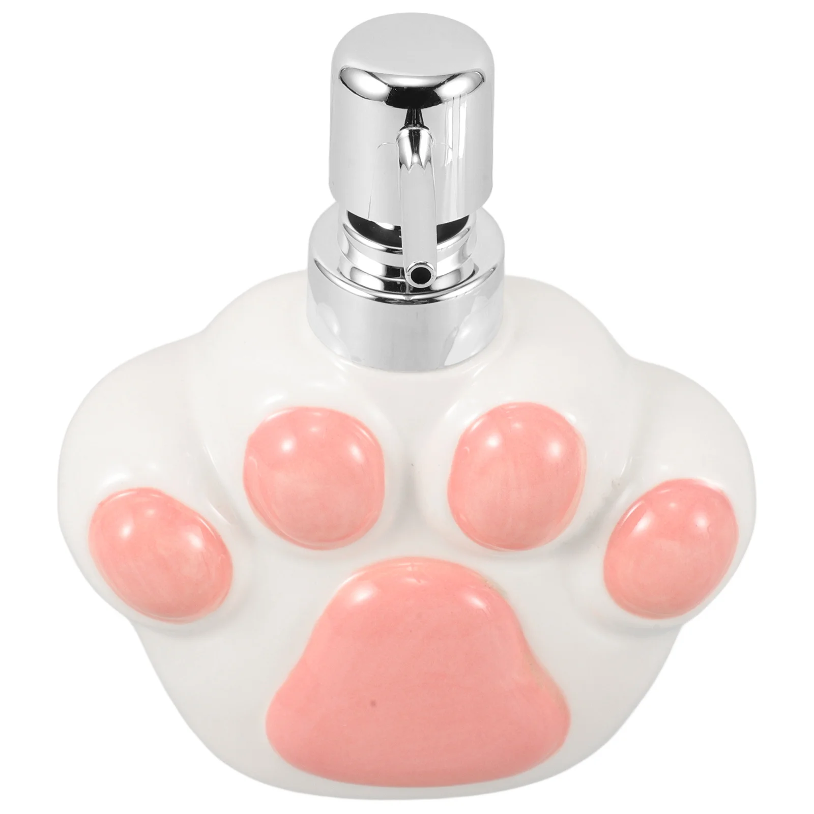 

Cat Paw Shaped Ceramic Soap Dispenser for Bathroom Kitchen Hand Lotion Shampoo Body Wash Refillable Leak Proof Compact Modern