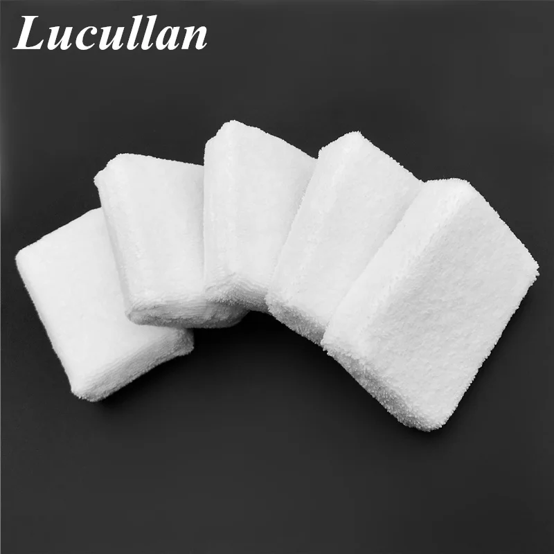 5 PCS Car Care Premium Grade Microfiber Applicators Sponges,Cloths,Microfibre Hand Wax Polishing Pad