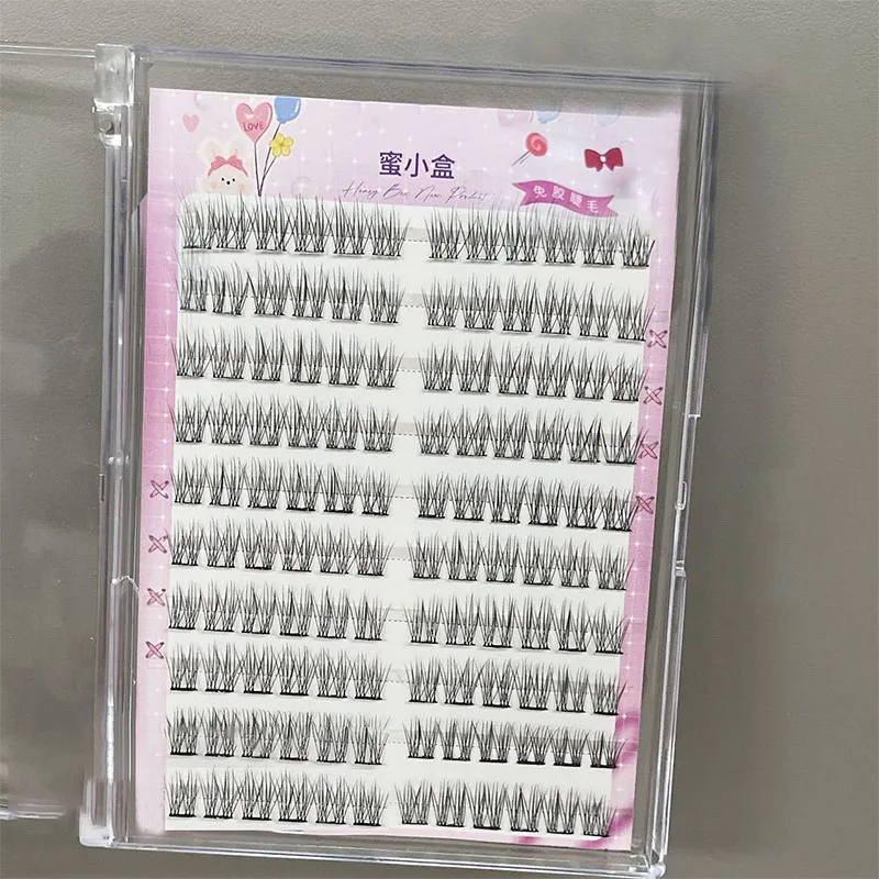 No Need Glue 10 Rows Korean Style Daily Eyelashes DIY Reusable Glue Free Single Cluster Novice Self-adhesive Eyelashes Makeup