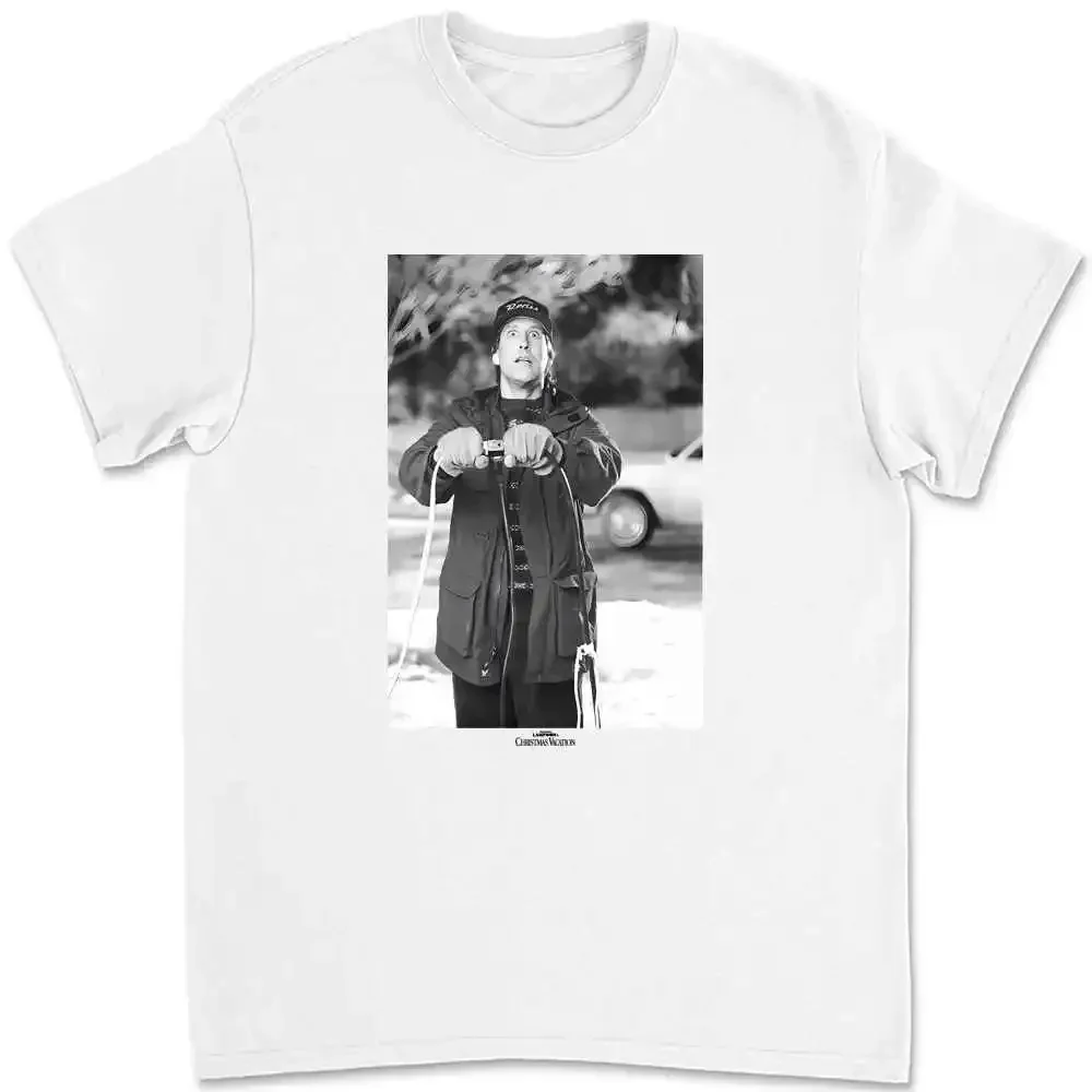 Black And White Clark Griswold Christmas Vacation T Shirt JXQL
