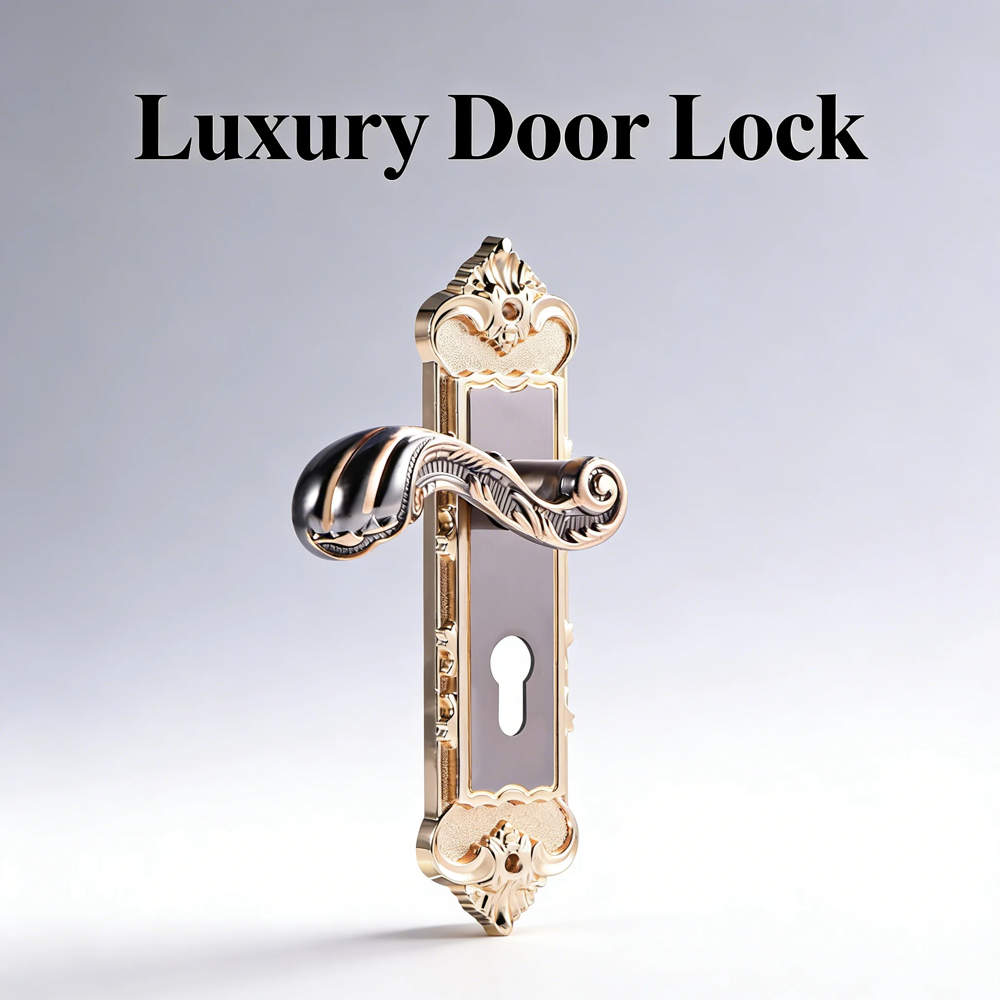 European Retro Aluminum Alloy Door Lock, Premium Mechanical Lock for Solid Wood Doors, Elevate Your Home with Timeless Elegance