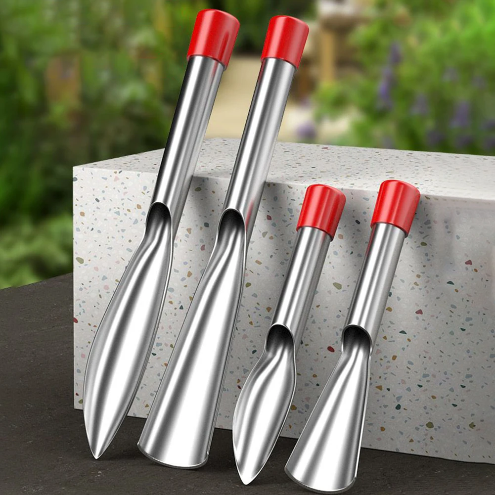 2 Pcs Gardening Tool Set Transplanting Small Shovel Stainless Steel Spade Shovel Rake Farming Shovel Outdoor Planting Hand Tools