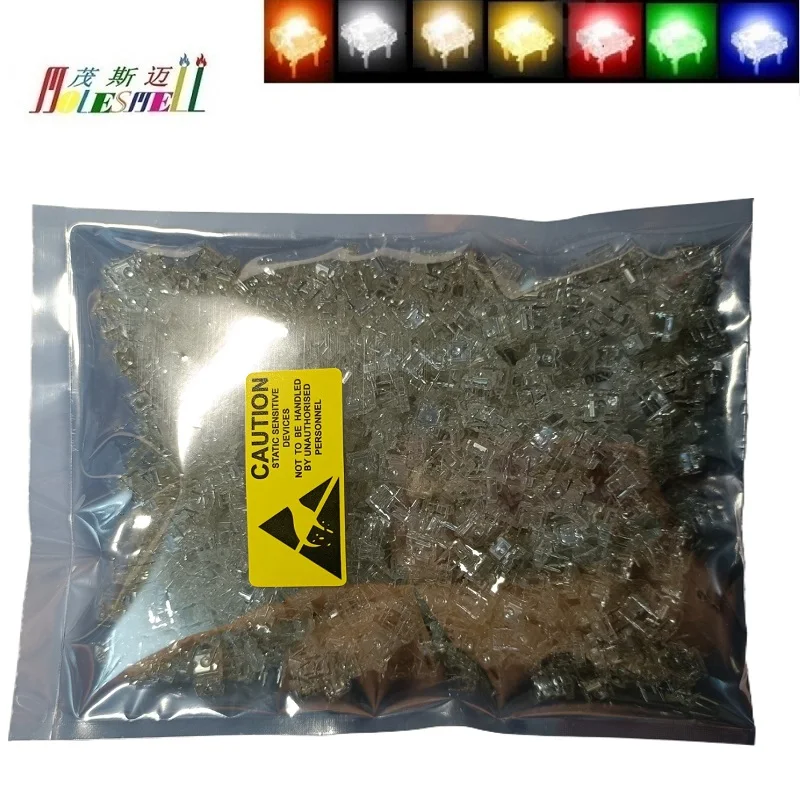 

1000pcs 3mm 4-Pin Round Piranha led Red Yellow Blue Green White Orange Warm white water clear lens LED light lamp Superflux LED