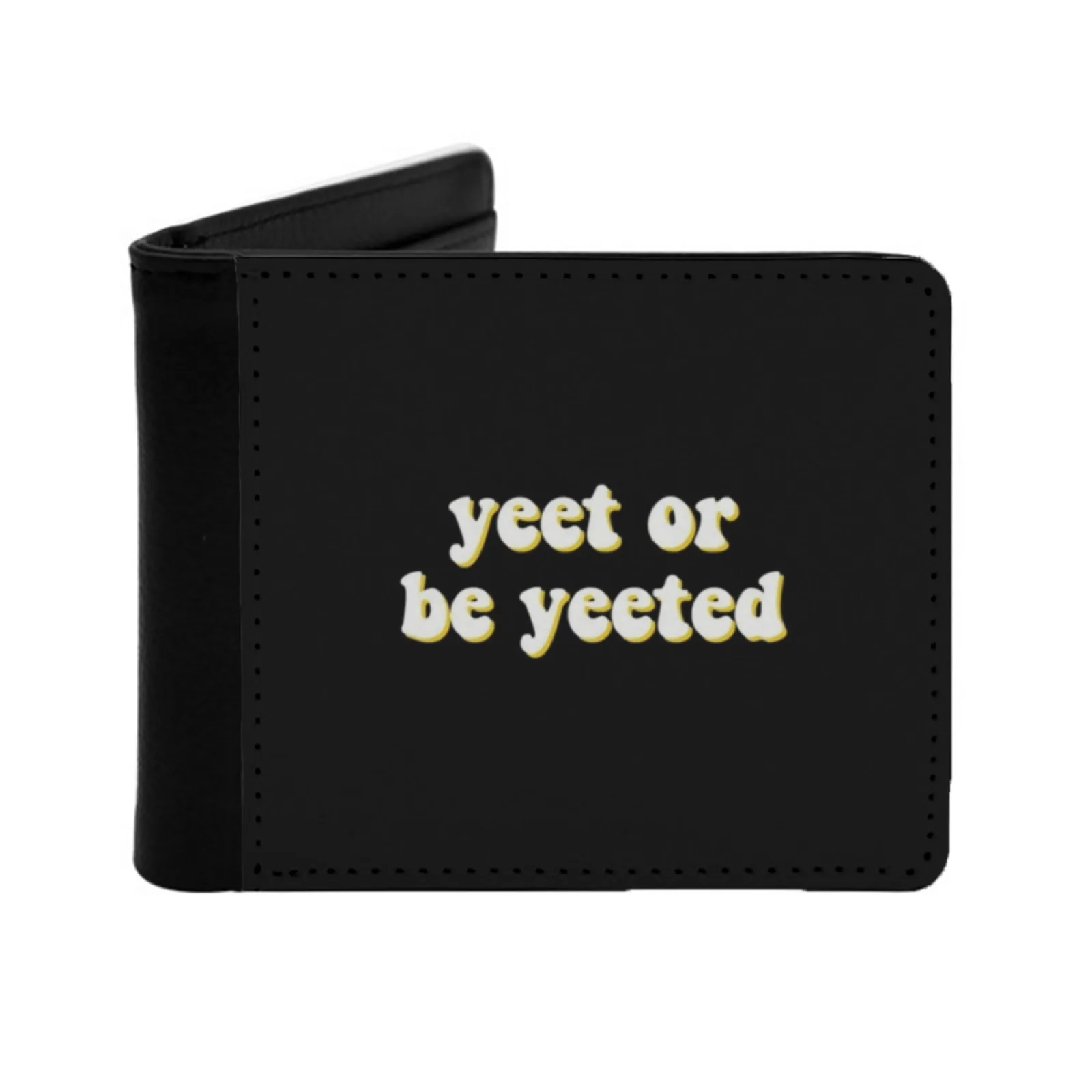 Yeet Or Be Yeeted Dank Yeet Meme For Gamer Black Color T Shirt Men Wallets Card Man Wallet Short Purse Bi-Fold Personalized