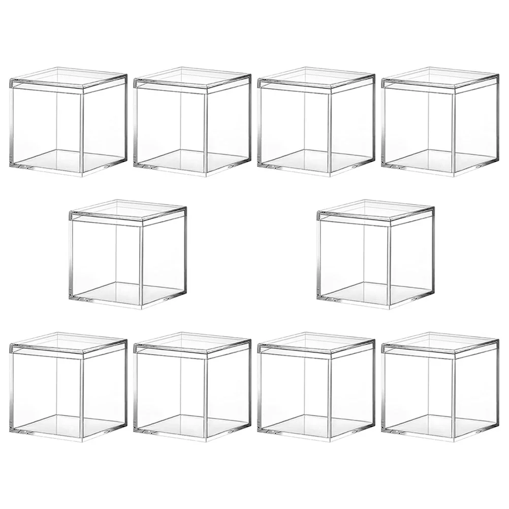 

Collectibles Acrylic Packaging Box Square Container Candy Wrapping Boxes Basket