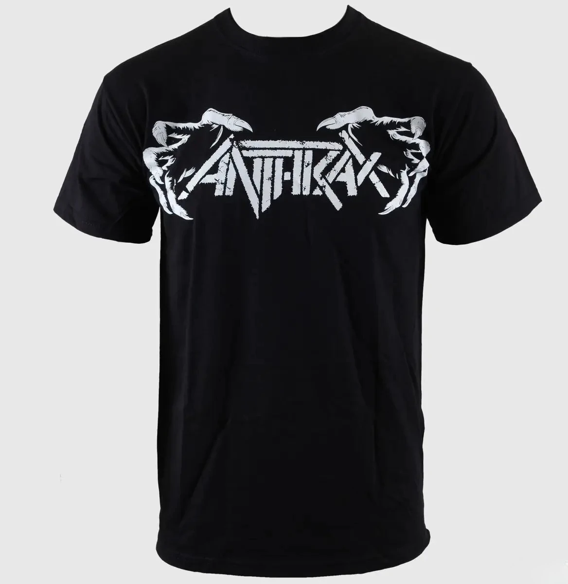 ANTHRAX Band-related Skull-print Cotton T-shirt, Loose and Comfortable, Suitable for Both Men and Women.