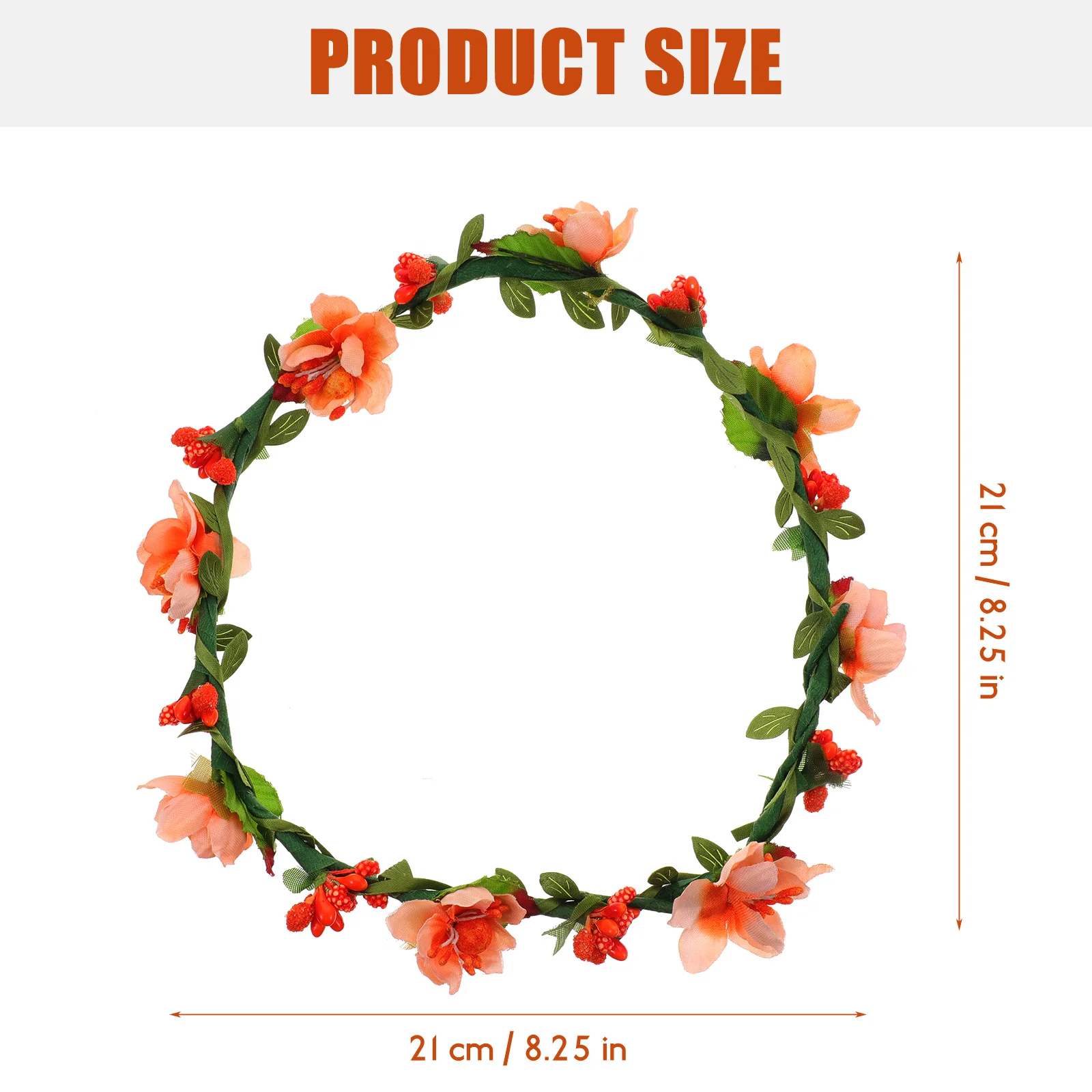 

6pcs Plum Wreath Hair Accessories Elegant Flower Wedding Headband Garland Headdress Bridal Crown Bride Groom Outfit Photo Travel