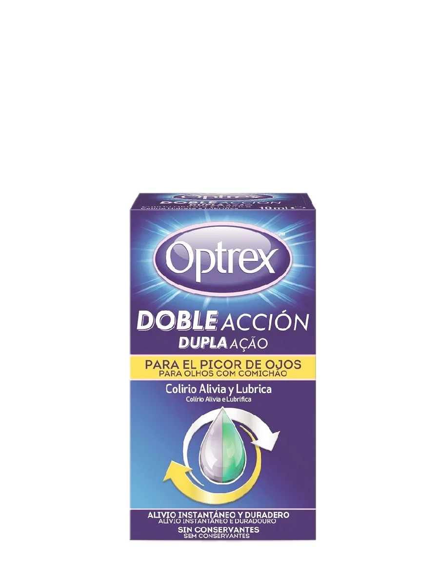 Optrex double action eye itching 10ml-eye drops for itchy eyes with double action relieving and lubricating