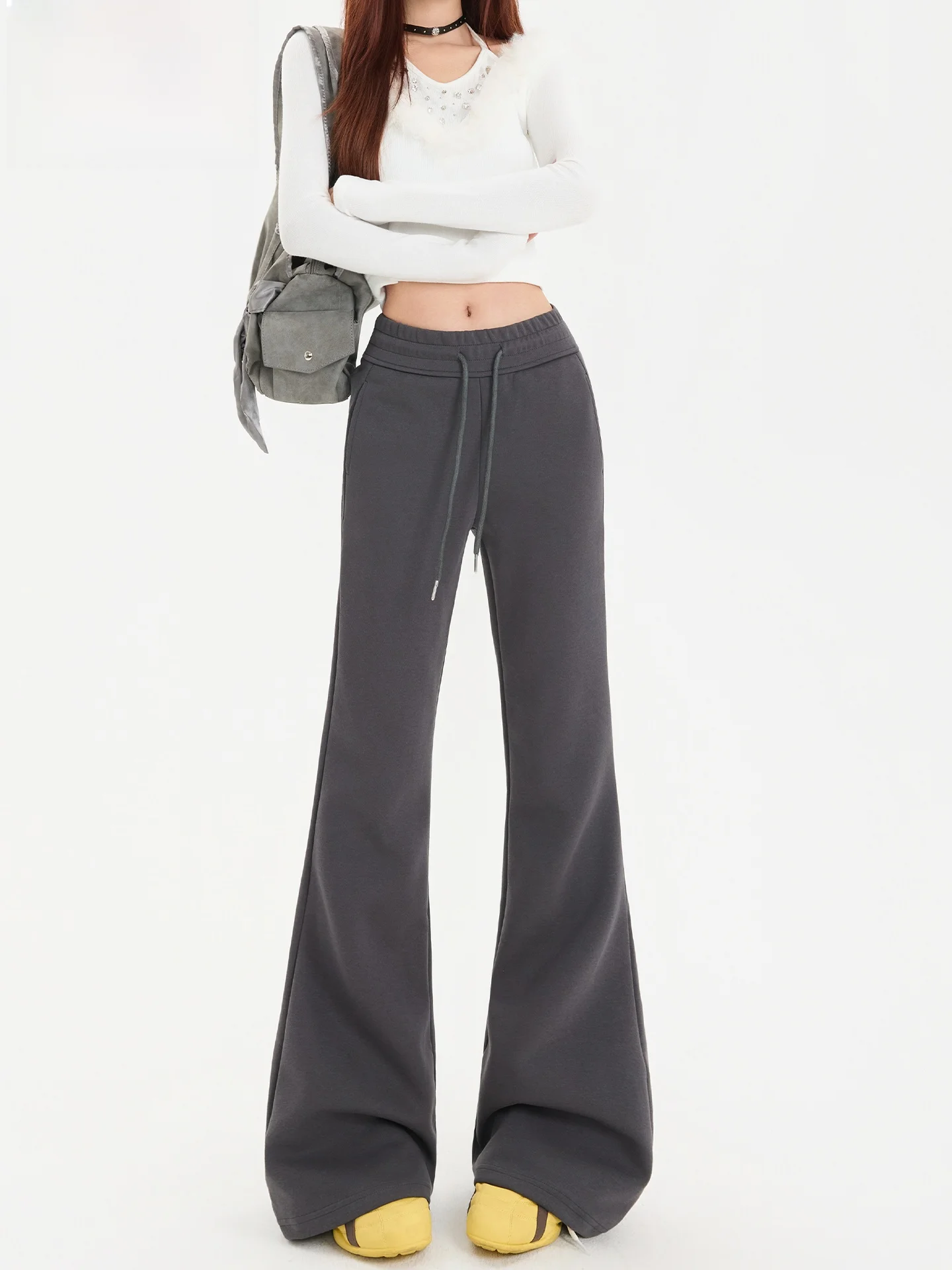 

Американские ретро-брюки для йоги с расклешенными штанинами, женские, осенне-зимние, новые, облегающие, сексуальные, в пол, повседневные, спортивные, для йоги