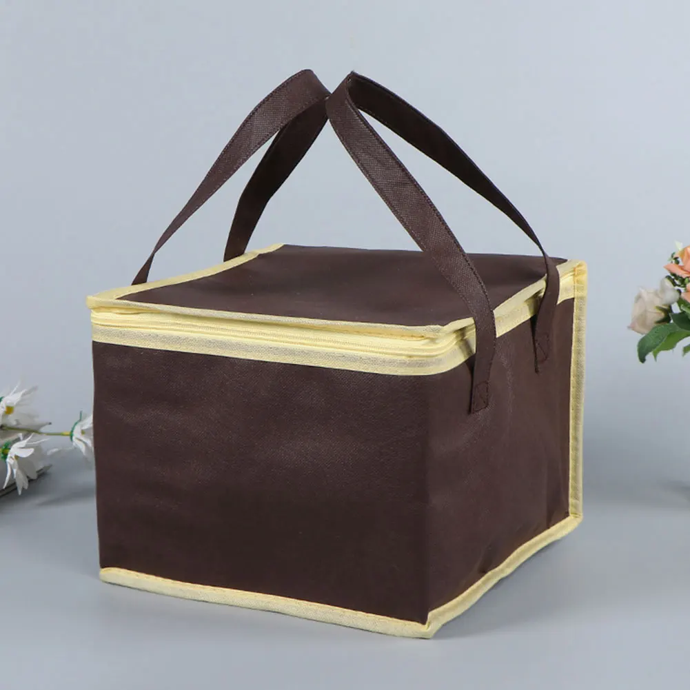 حقيبة معزولة لتوصيل البيتزا والطعام، حامل تخزين حراري معزول قابل لإعادة الاستخدام، حقيبة غداء للنزهات الخارجية للأطعمة الساخنة والباردة