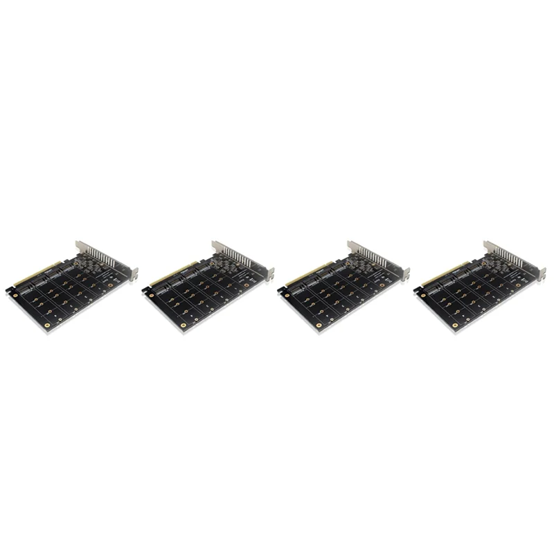 

4X PH44 NVME 4-дисковая карта массива PCIE Карта разделенного сигнала
